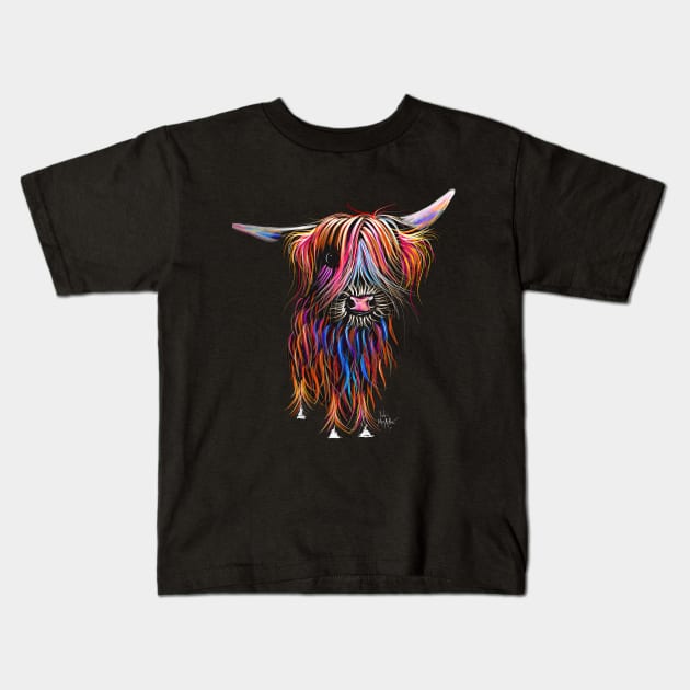 SCoTTiSH HiGHLaND CoW ' The Colourful One ' Kids T-Shirt by ShirleyMac